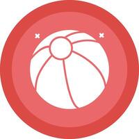 Beach Ball Glyph Due Circle Icon Design vector