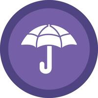 Parasol Glyph Due Circle Icon Design vector