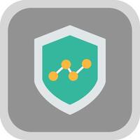 Security Analytics Flat round corner Icon Design vector