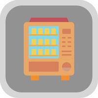 Vending Machine Flat round corner Icon Design vector