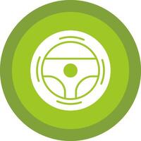 Steering Wheel Glyph Due Circle Icon Design vector
