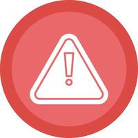 Warning Sign Glyph Due Circle Icon Design vector