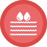 Water Glyph Due Circle Icon Design vector