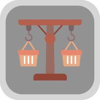 Balance Of Trade Flat round corner Icon Design vector