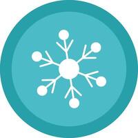 Snowflakes Glyph Due Circle Icon Design vector