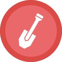 Spade Glyph Due Circle Icon Design vector