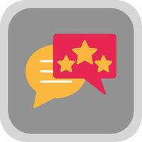 Feedback Flat round corner Icon Design vector