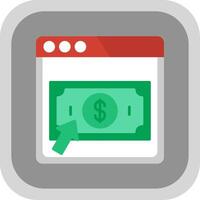 Pay Per click Flat round corner Icon Design vector