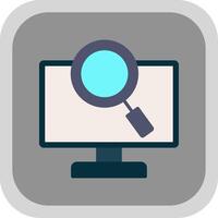 Computer Scan Flat round corner Icon Design vector