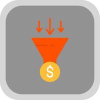 Conversion Optimization Flat round corner Icon Design vector
