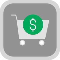 E-Commerce Flat round corner Icon Design vector