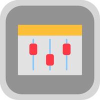 Compaign Tweaking Flat round corner Icon Design vector