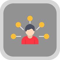 Communities Networks Flat round corner Icon Design vector