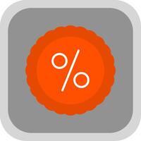 Discount Flat round corner Icon Design vector