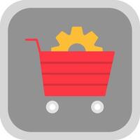 E-commerce Solution Flat round corner Icon Design vector