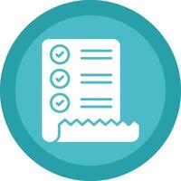 Check List Glyph Due Circle Icon Design vector