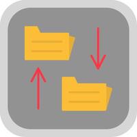 File Sharing Flat round corner Icon Design vector