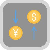 Exchange Rate Flat round corner Icon Design vector