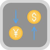 Exchange Rate Flat round corner Icon Design vector