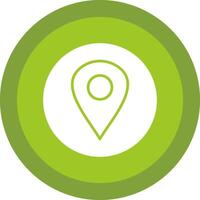 Location Glyph Due Circle Icon Design vector