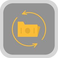 Data Backup Flat round corner Icon Design vector