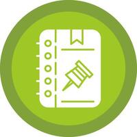 Push Pin Glyph Due Circle Icon Design vector