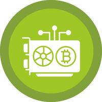 Mining Rig Glyph Due Circle Icon Design vector