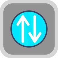 Swap Flat round corner Icon Design vector