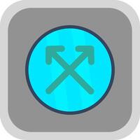 Intersect Flat round corner Icon Design vector