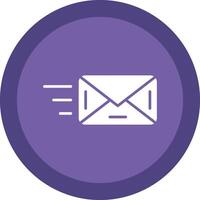 Email Glyph Due Circle Icon Design vector