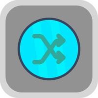 Shuffle Flat round corner Icon Design vector