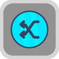 Shuffle Flat round corner Icon Design vector