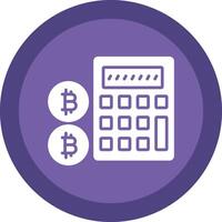 Calculator Calculator Glyph Due Circle Icon Design vector