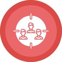 Foreman Gear Glyph Due Circle Icon Design vector