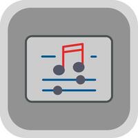 Music And Multimeda Flat round corner Icon Design vector