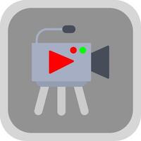 Camera Flat round corner Icon Design vector