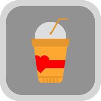 Soft Drink Flat round corner Icon Design vector