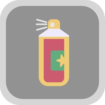 tonto instrumentos de cuerda plano redondo esquina icono diseño vector