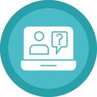 Webinar Glyph Due Circle Icon Design vector