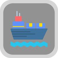 Shipping Flat round corner Icon Design vector