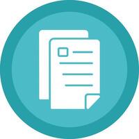 Document Glyph Due Circle Icon Design vector