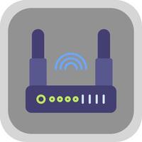 Router Flat round corner Icon Design vector