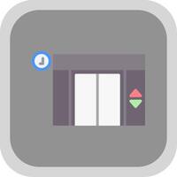 Elevator Flat round corner Icon Design vector