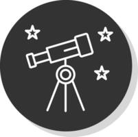 Astronomy Glyph Due Circle Icon Design vector