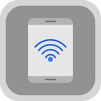 Wifi Flat round corner Icon Design vector