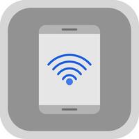 Wifi Flat round corner Icon Design vector