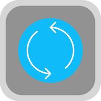 Repeat Flat round corner Icon Design vector