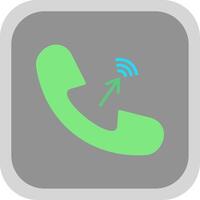 Phone Call Flat round corner Icon Design vector