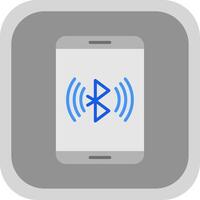 Bluetooth Flat round corner Icon Design vector