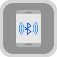 Bluetooth Flat round corner Icon Design vector